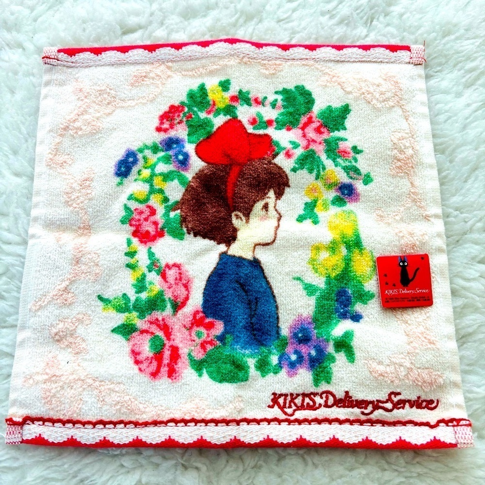 Kiki’s Delivery Service Marushin Square Face/Hand Towel size 10”x10”